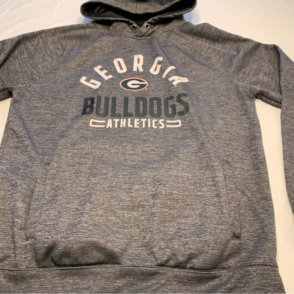 Fanatics NCAA Georgia Bulldogs Gray Hoodie Sweatshirt Men’s Large |D131 - Picture 3 of 9